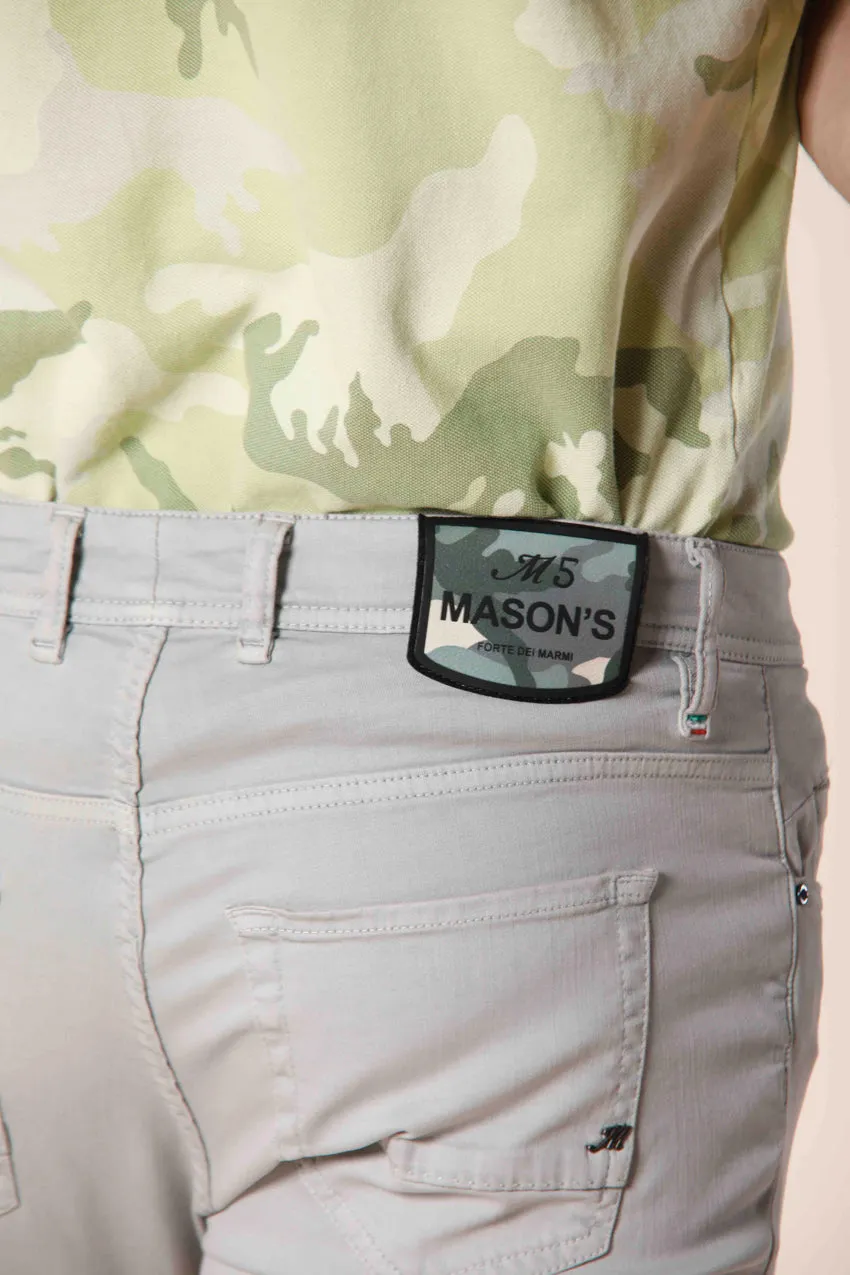Harris 5 tasche pantalone uomo in gabardina con pattern camouflage slim