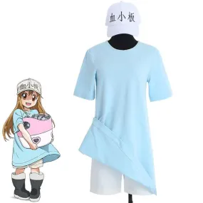 Hataraku Saibou  Cells at Work  Platelet Anime T Shirt Shorts Hat Dress Cosplay Costume