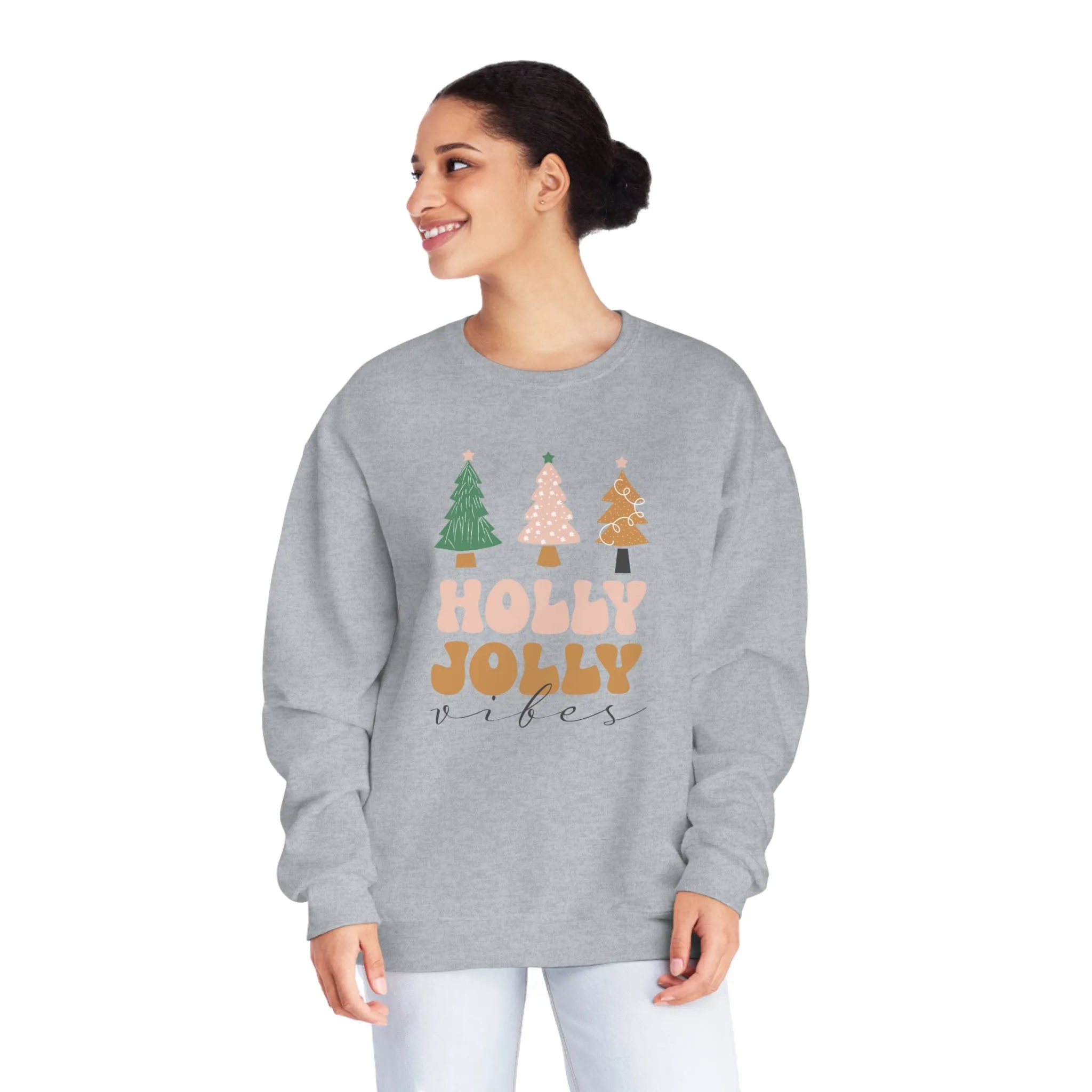 Holly Jolly Vibes | Christmas Crewneck Sweatshirt