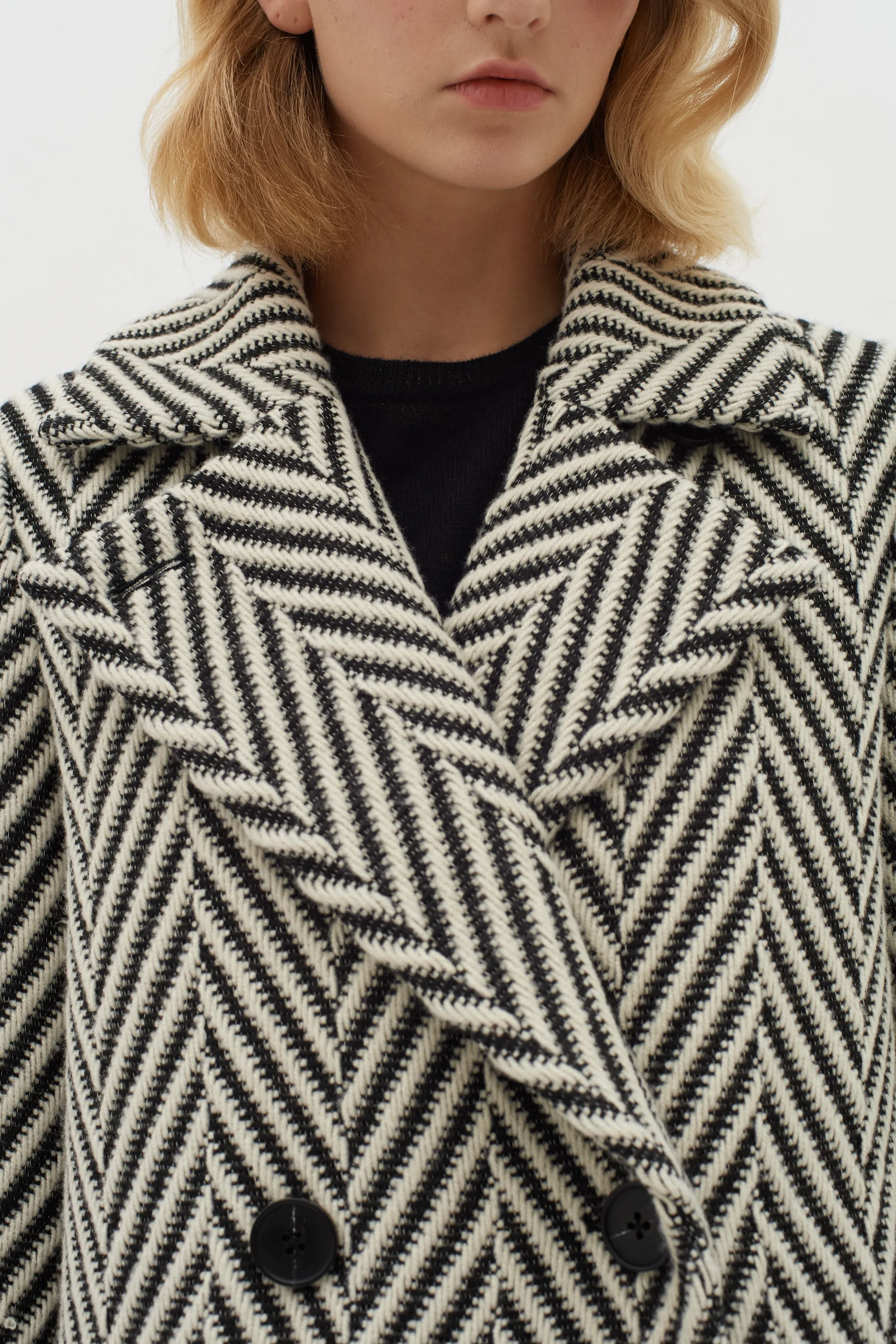 Inwear Tru Tweed Style Long Wool Blend Coat