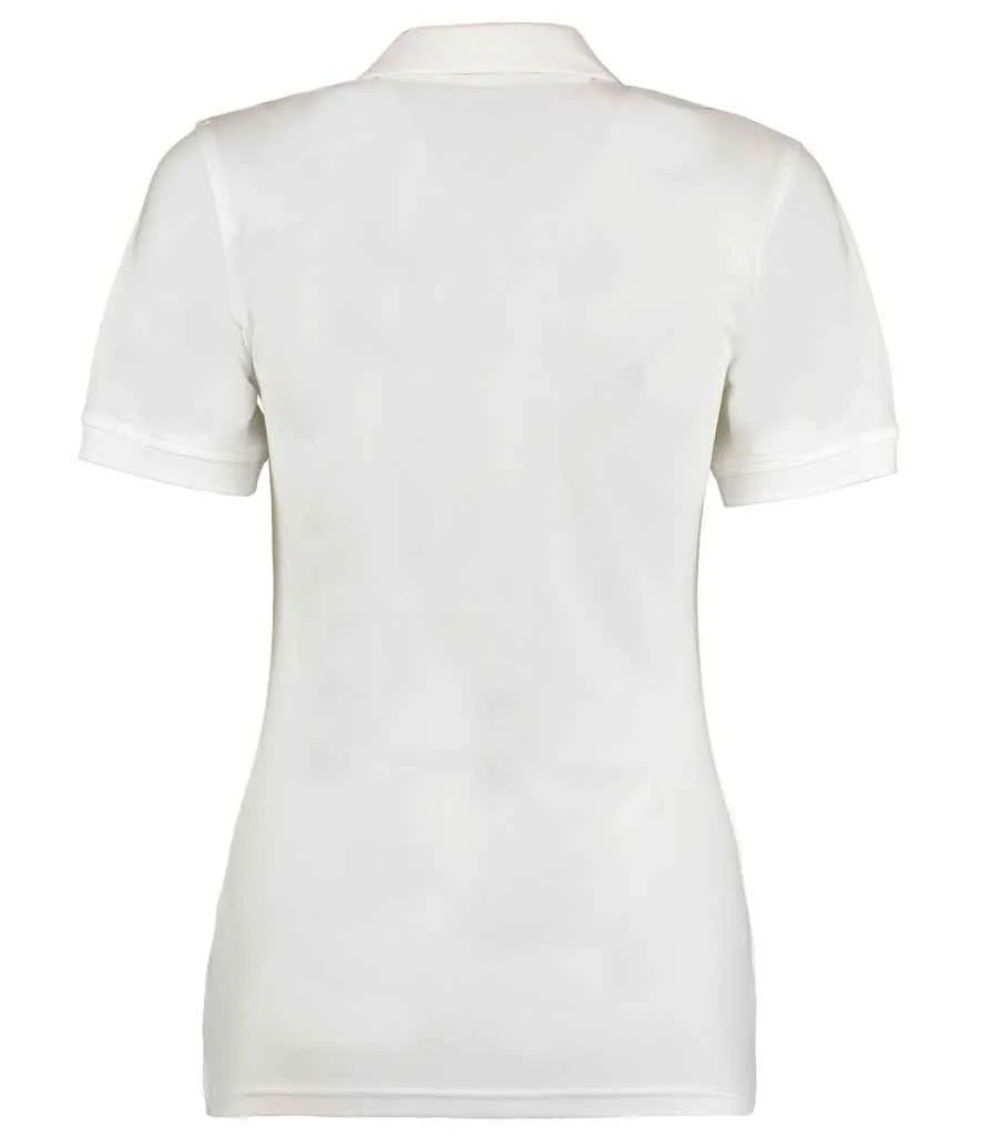 Kustom Kit Sophia Comfortec® V Neck Polo Shirt | White