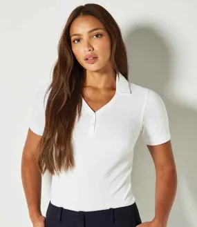 Kustom Kit Sophia Comfortec® V Neck Polo Shirt | White