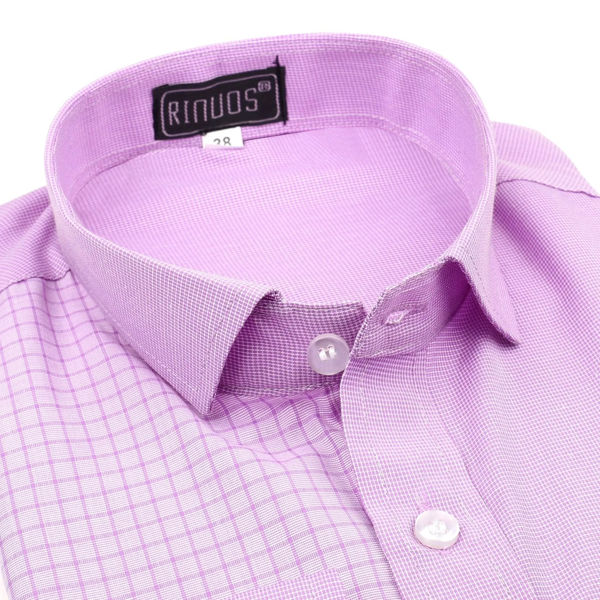 Lavender Checked Cotton Shirt