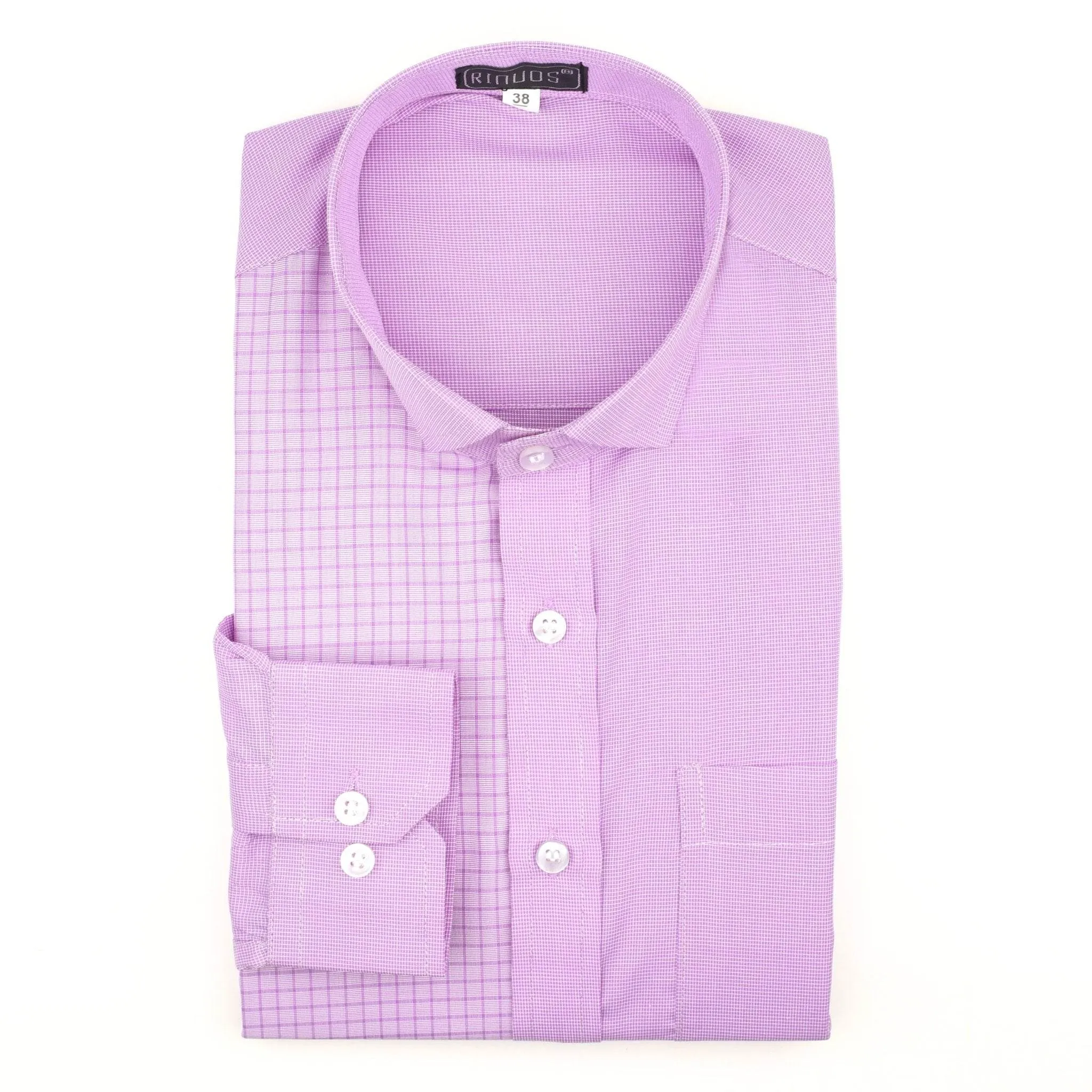 Lavender Checked Cotton Shirt