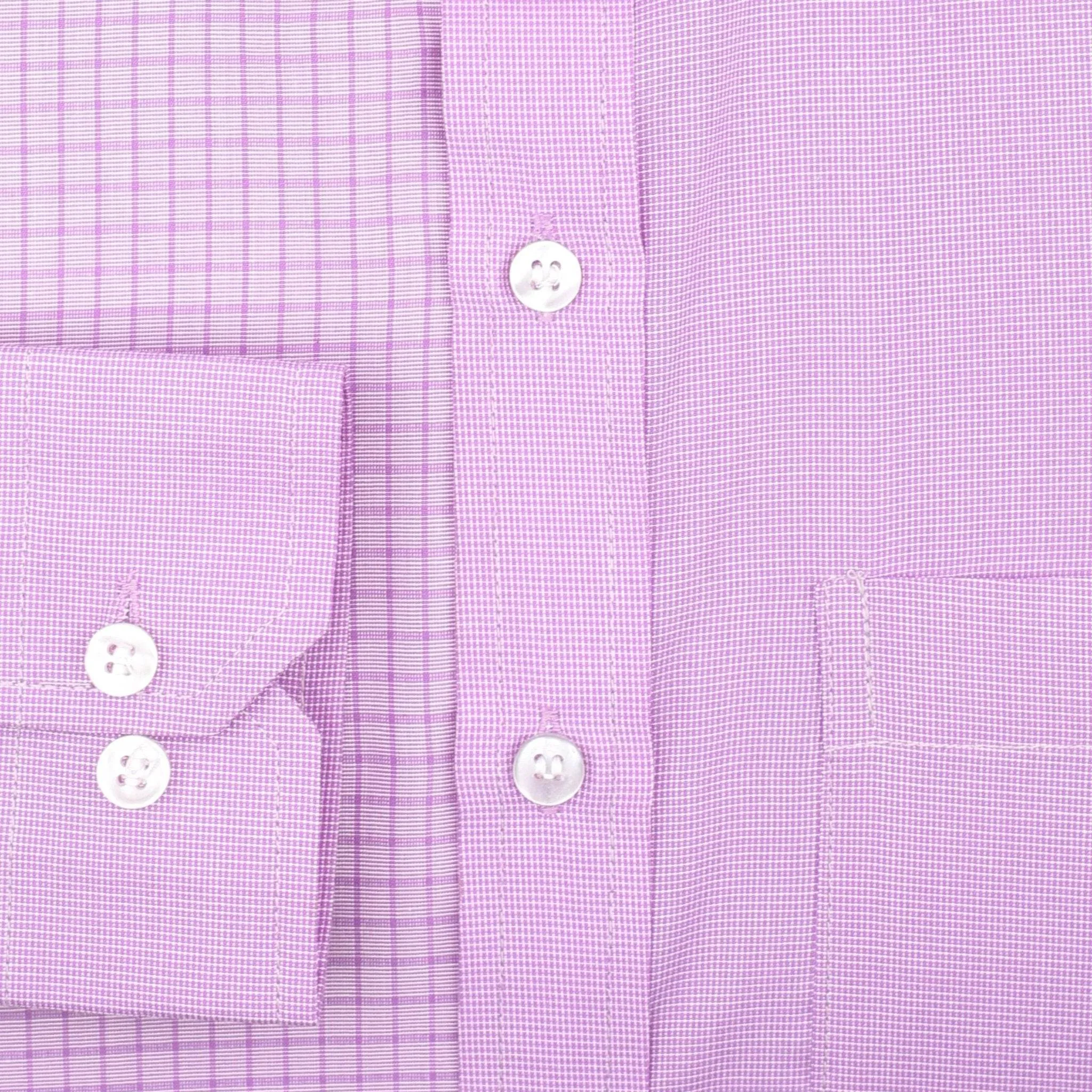 Lavender Checked Cotton Shirt