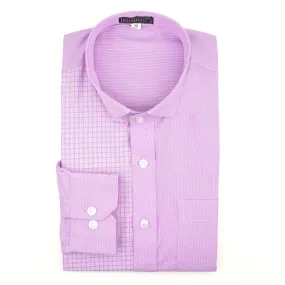 Lavender Checked Cotton Shirt