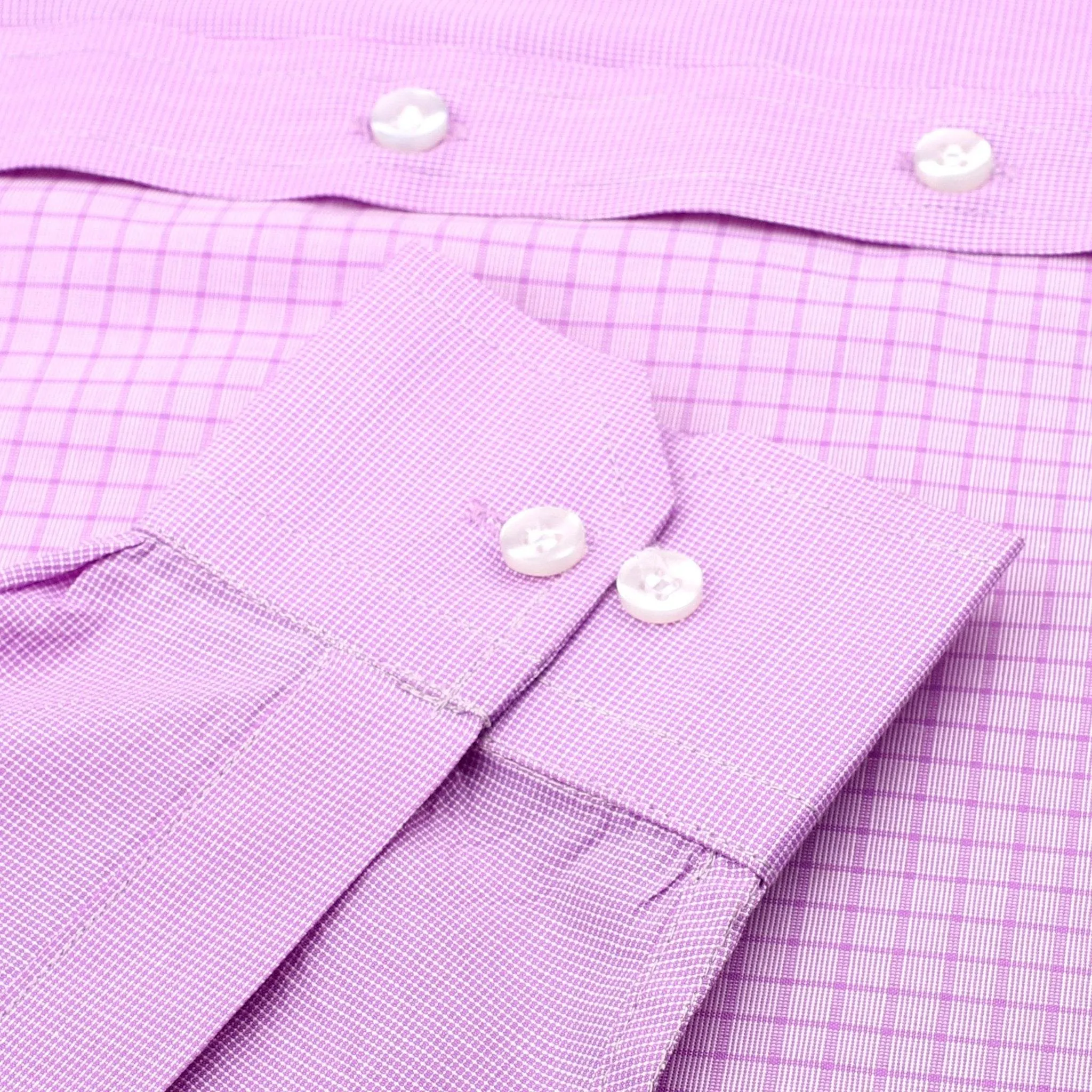 Lavender Checked Cotton Shirt