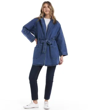 Lisa Denim Wrap Jacket