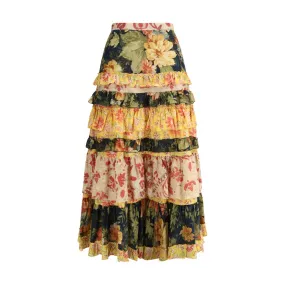 Long flounce Skirt