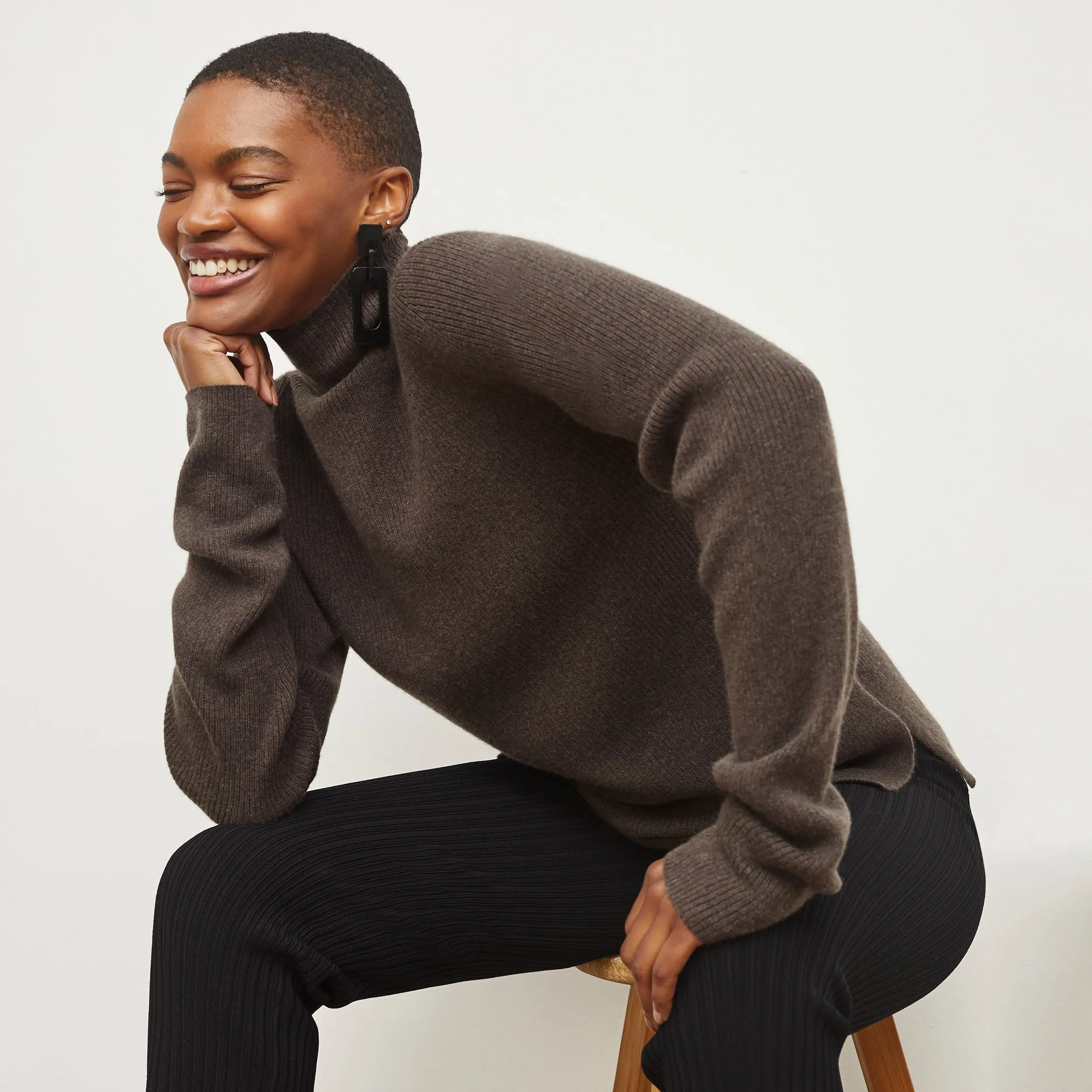 McKenzie Sweater - Cashmere :: Ash Brown