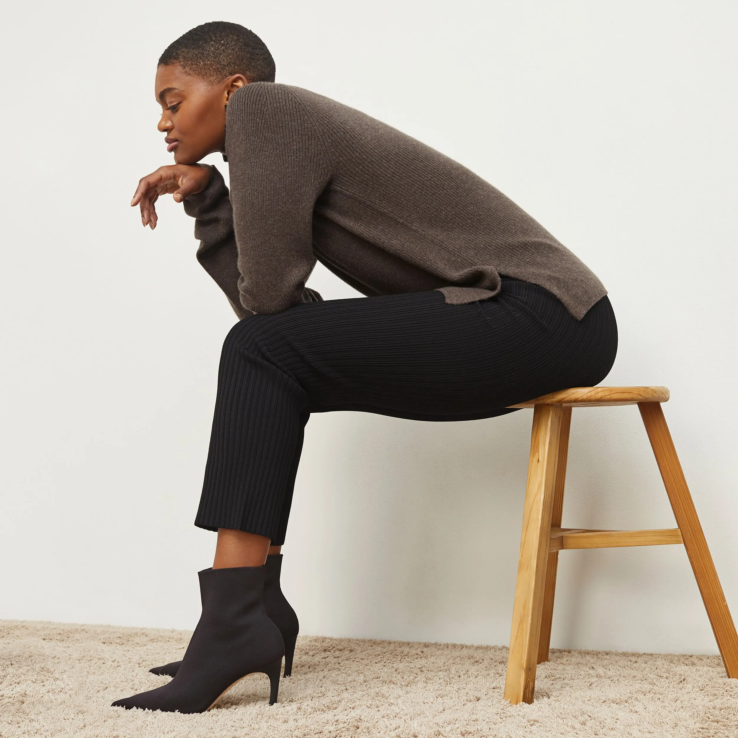 McKenzie Sweater - Cashmere :: Ash Brown