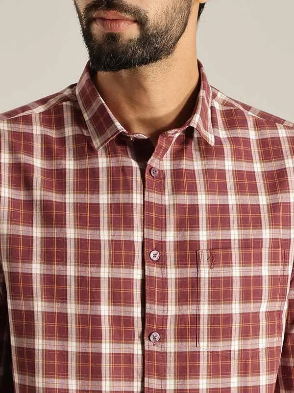 Men Checked Full Sleeve Cotton Shirt