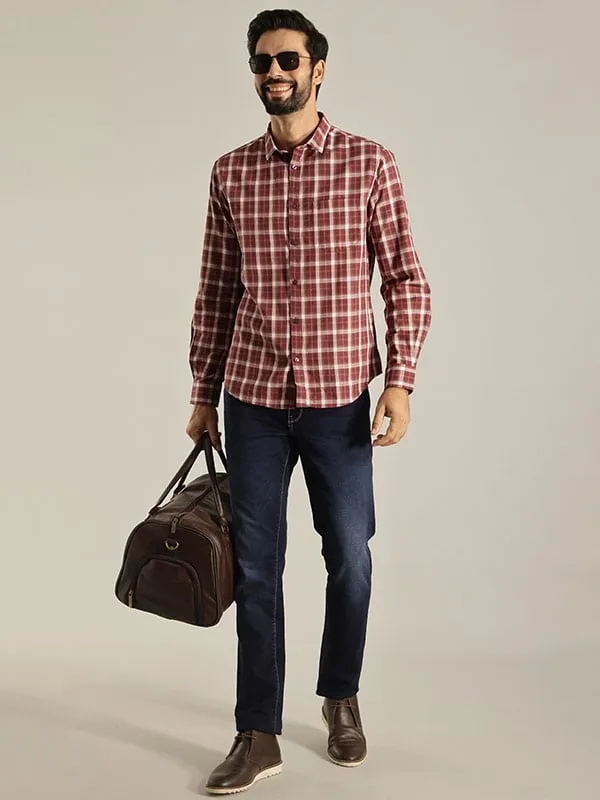 Men Checked Full Sleeve Cotton Shirt