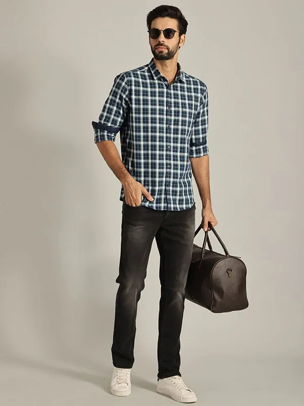 Men Checked Full Sleeve Cotton Shirt