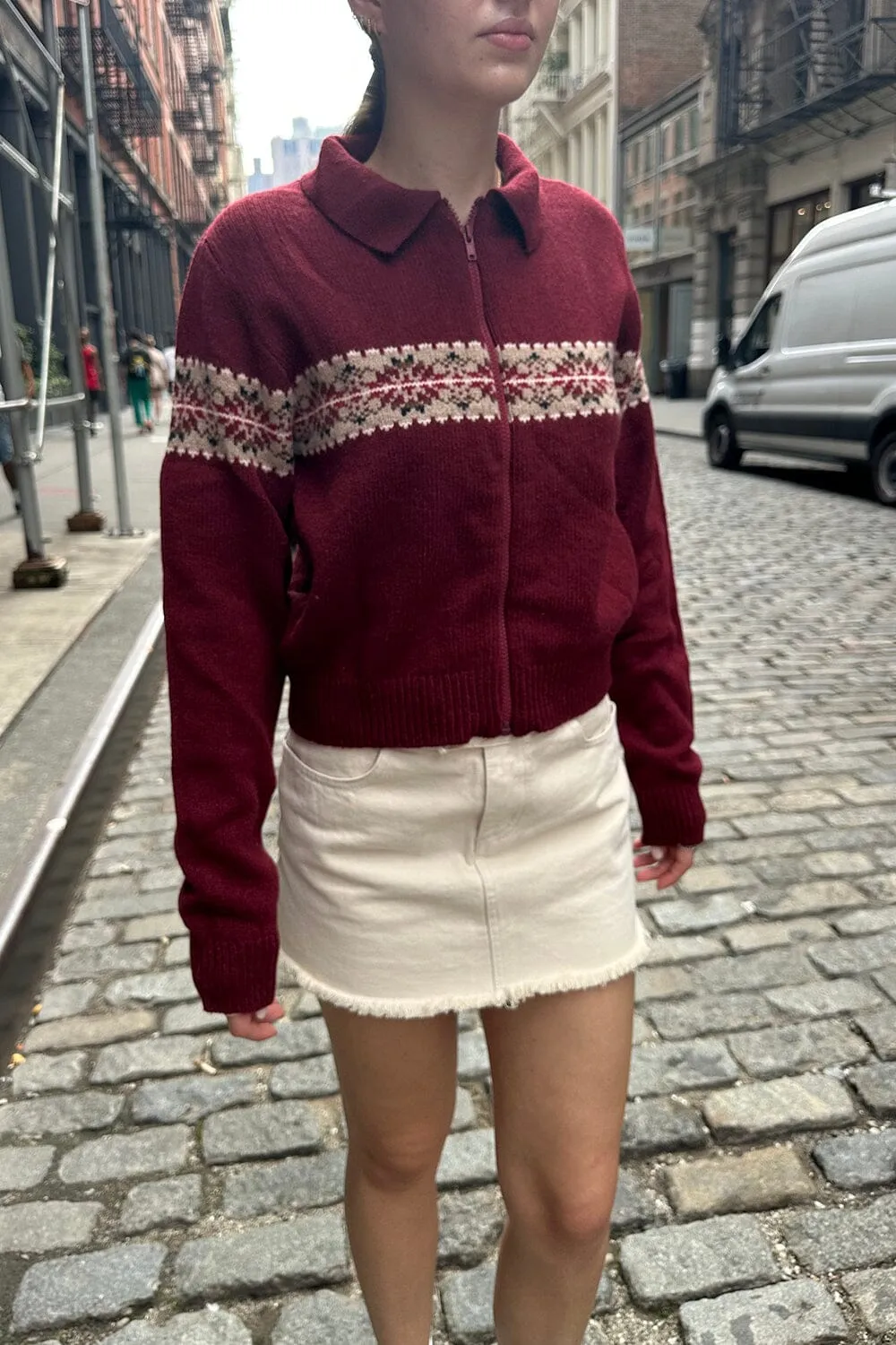 Cozy Womens Paola Wool Zip-Up Sweater - Stylish & Warm Layering Essential