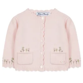 Pocket Petals Baby Cardigan - Pink