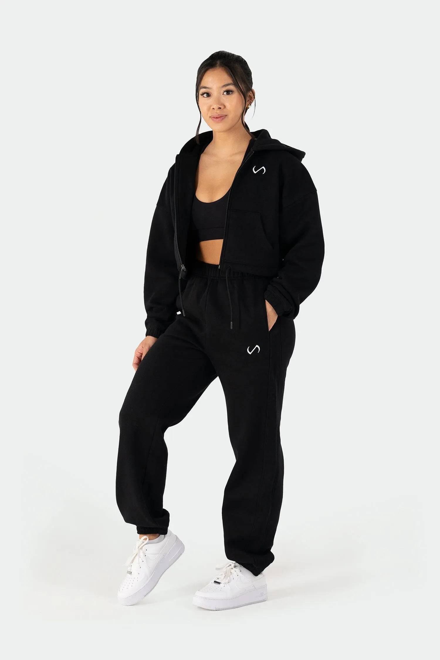 Reset Cropped Zip-Up Hoodie