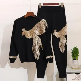 Sequenced Elastic Pants Set | CATICA Couture