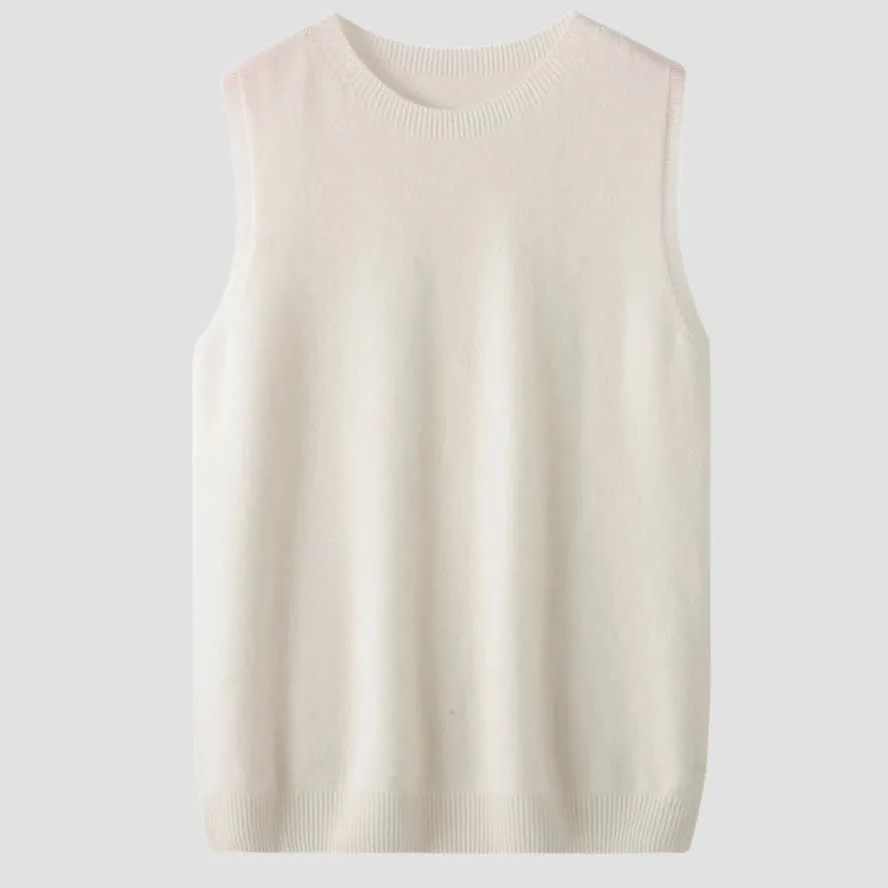 Sleeveless merino wool top | Women’s knitwear