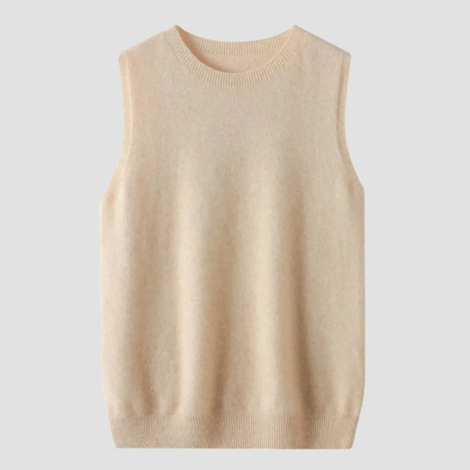 Sleeveless merino wool top | Women’s knitwear