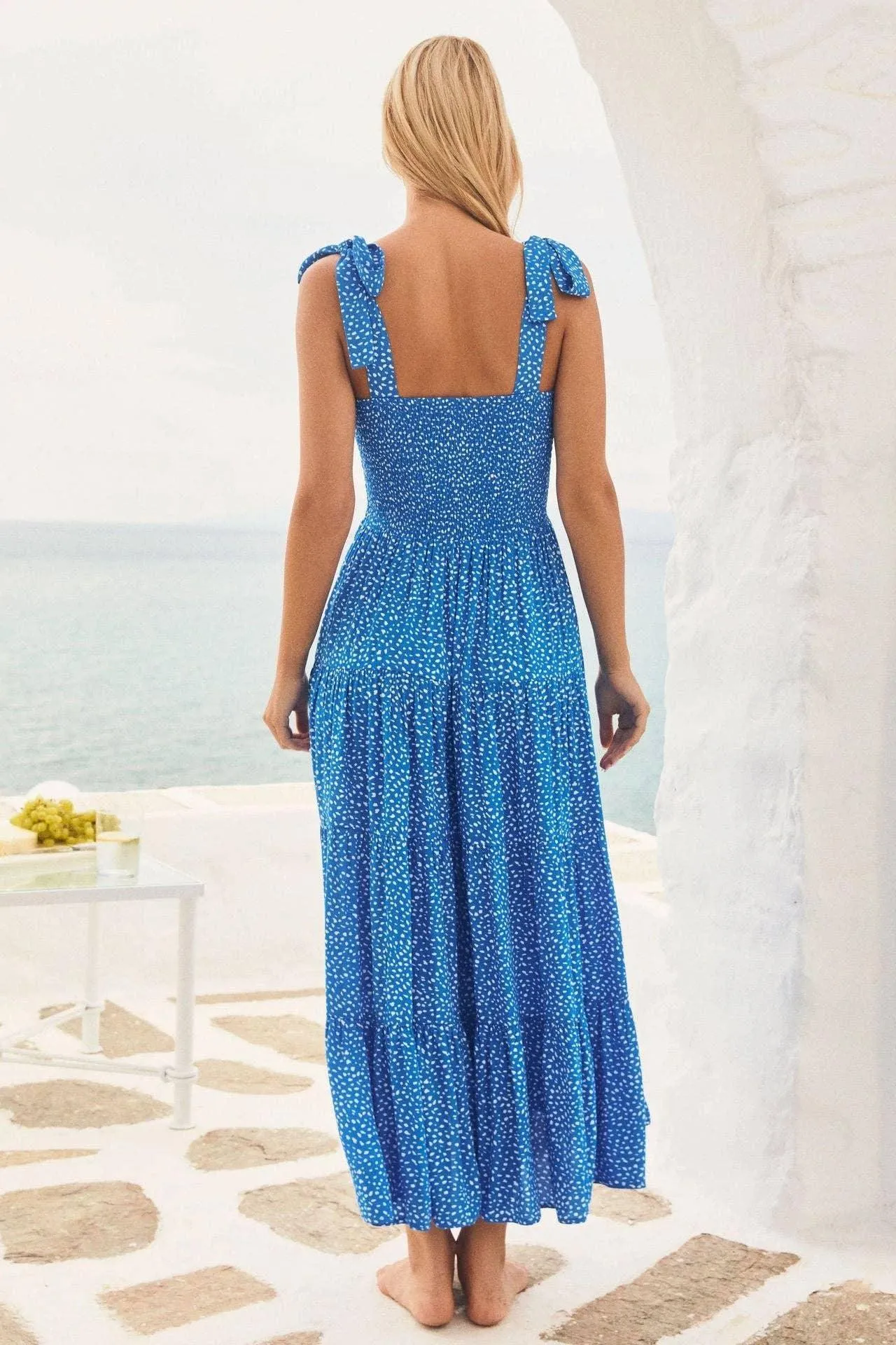 Sleeveless Tie Shoulder Daily Long Dresses 23203