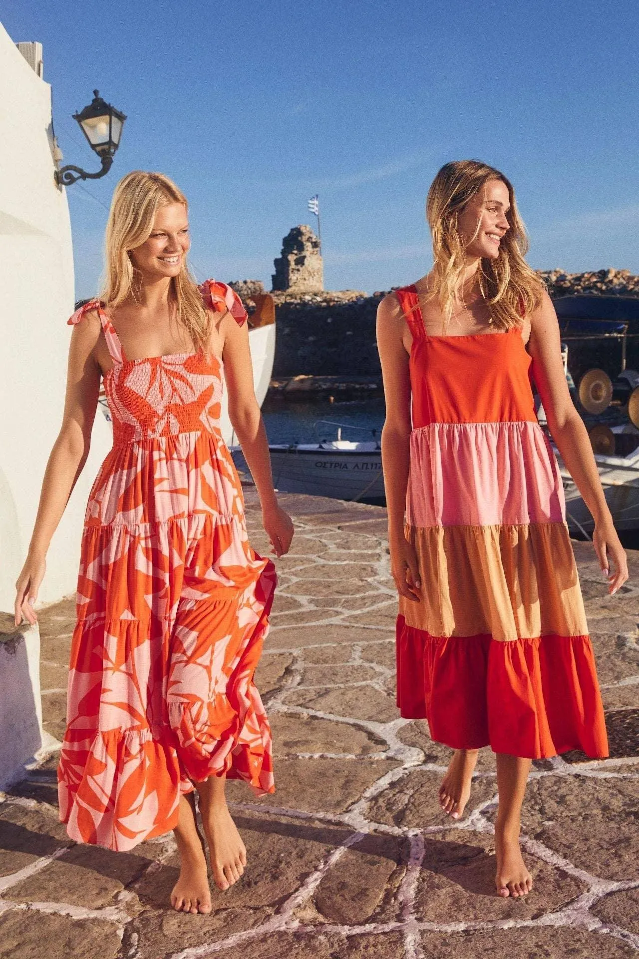 Sleeveless Tie Shoulder Daily Long Dresses 23203