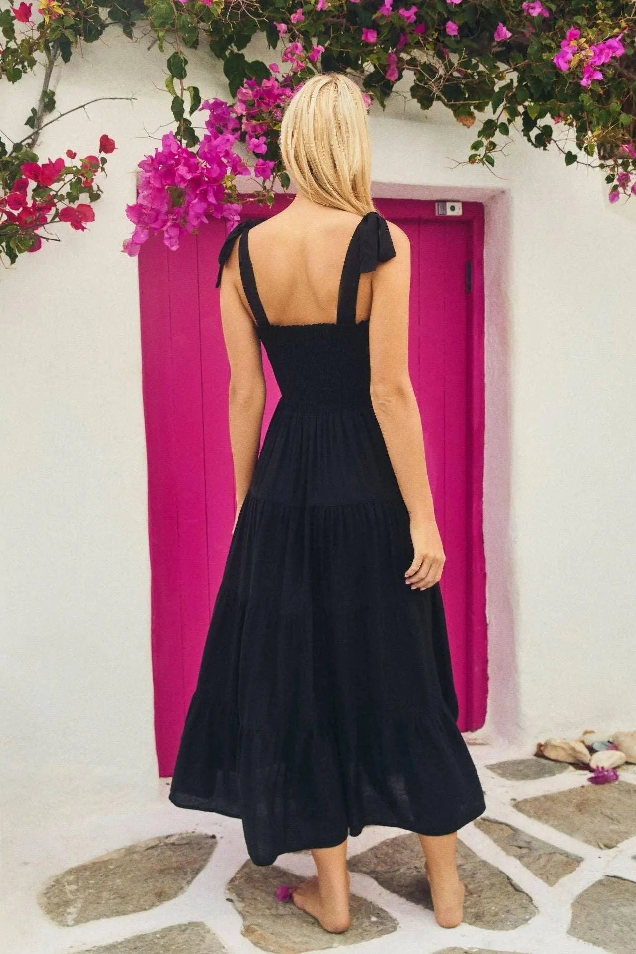 Sleeveless Tie Shoulder Daily Long Dresses 23203