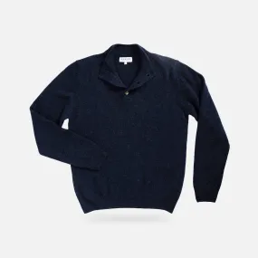 The Navy Heather Brewer Mock Neck Sweater