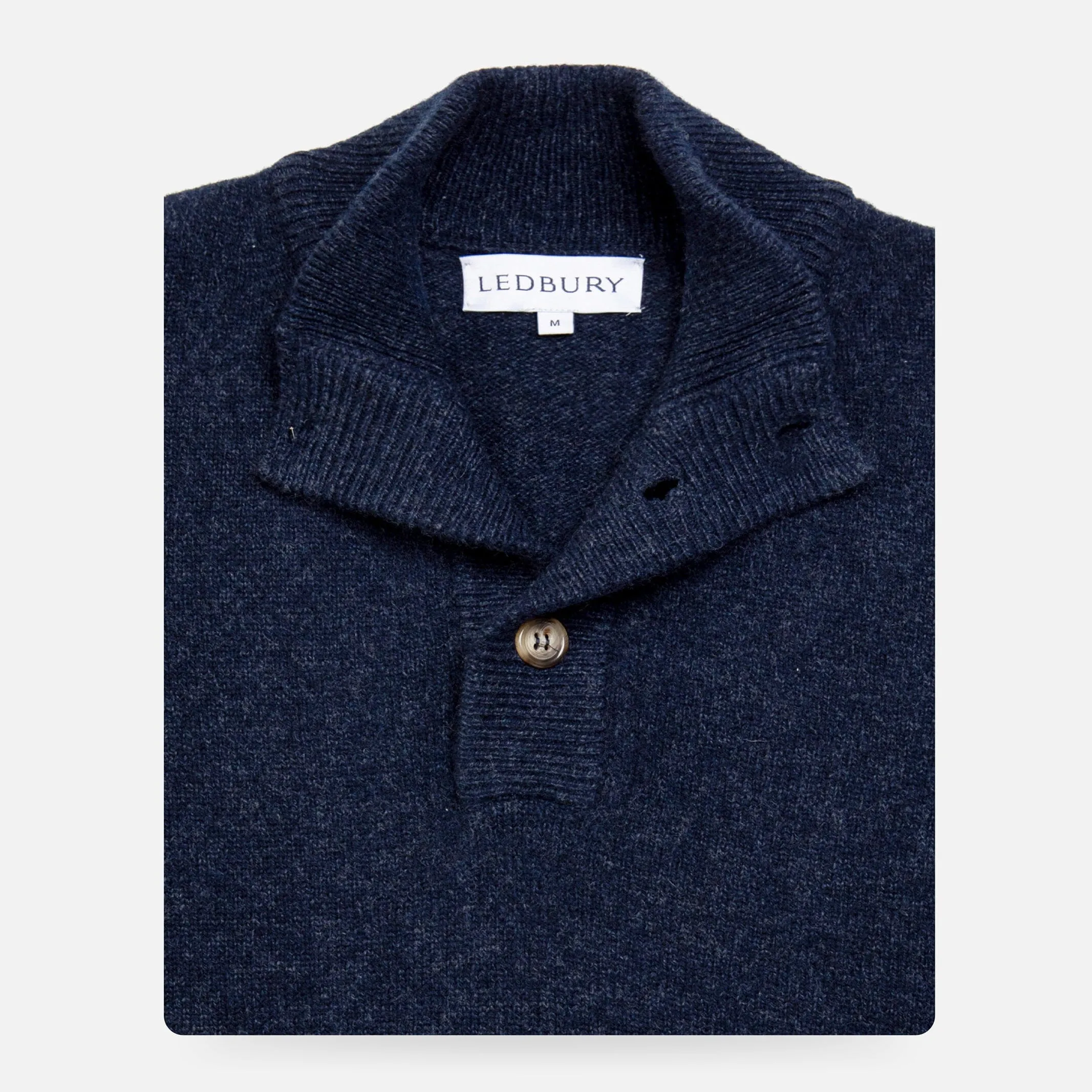 The Navy Heather Brewer Mock Neck Sweater