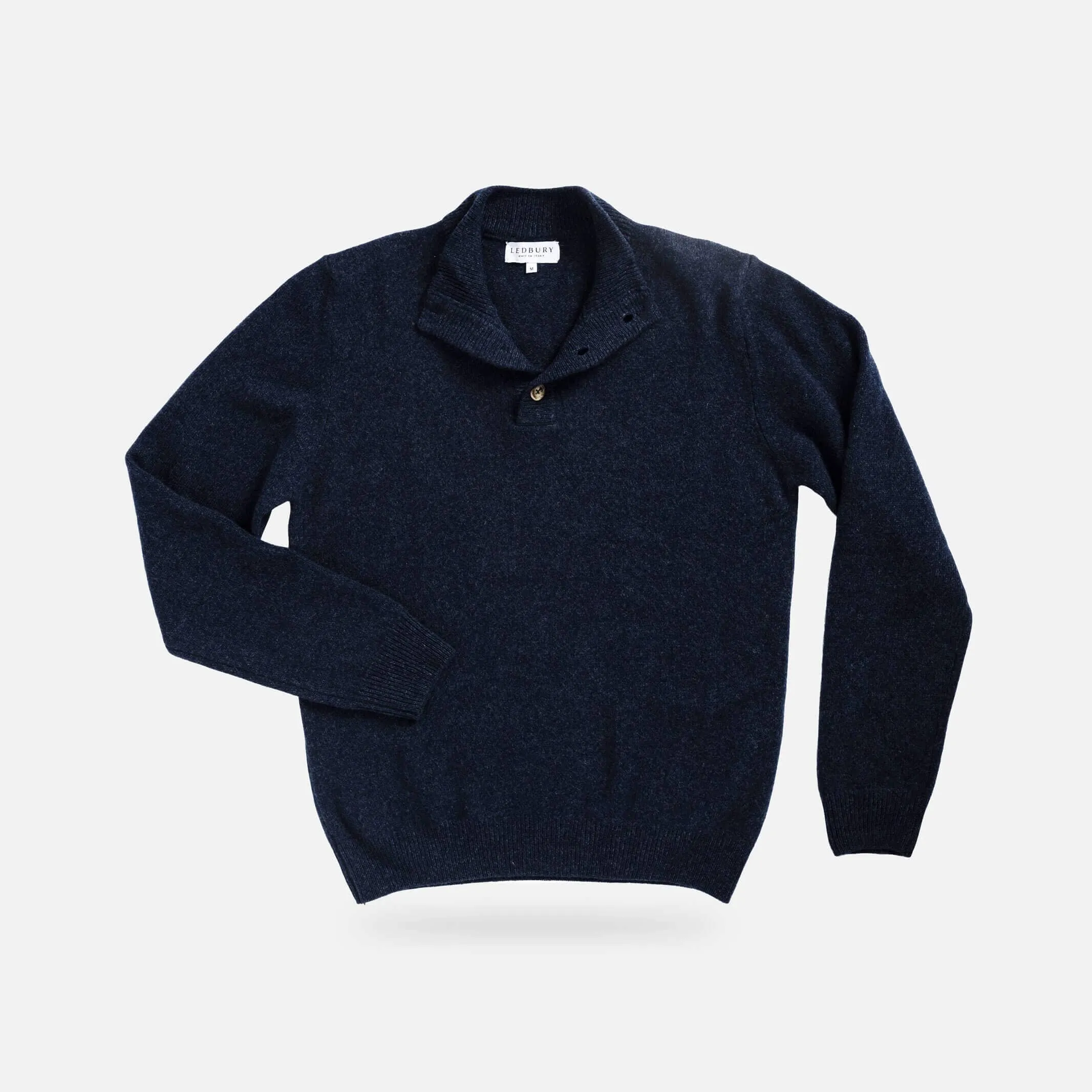 The Navy Heather Brewer Mock Neck Sweater
