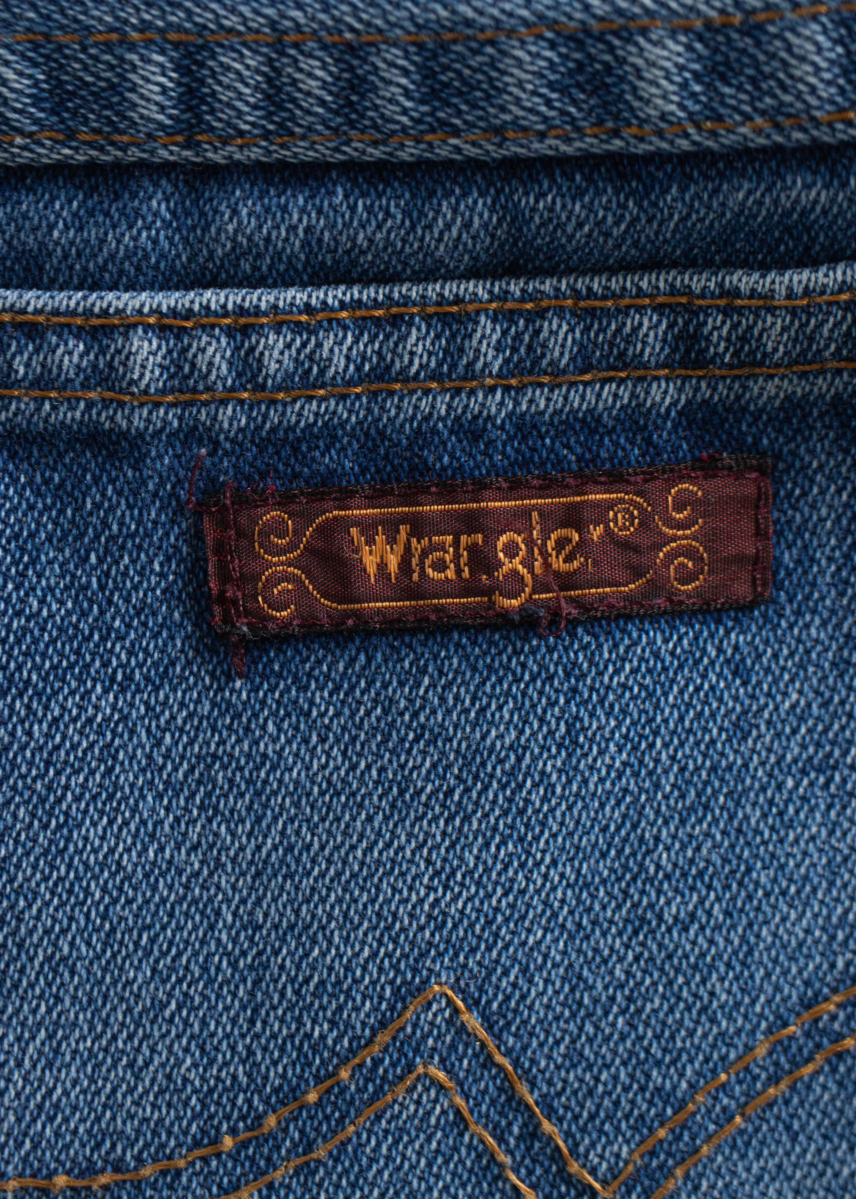 Vintage 1980s Wrangler Darkwash Flare Jeans Size Women's 28 / Men's 31