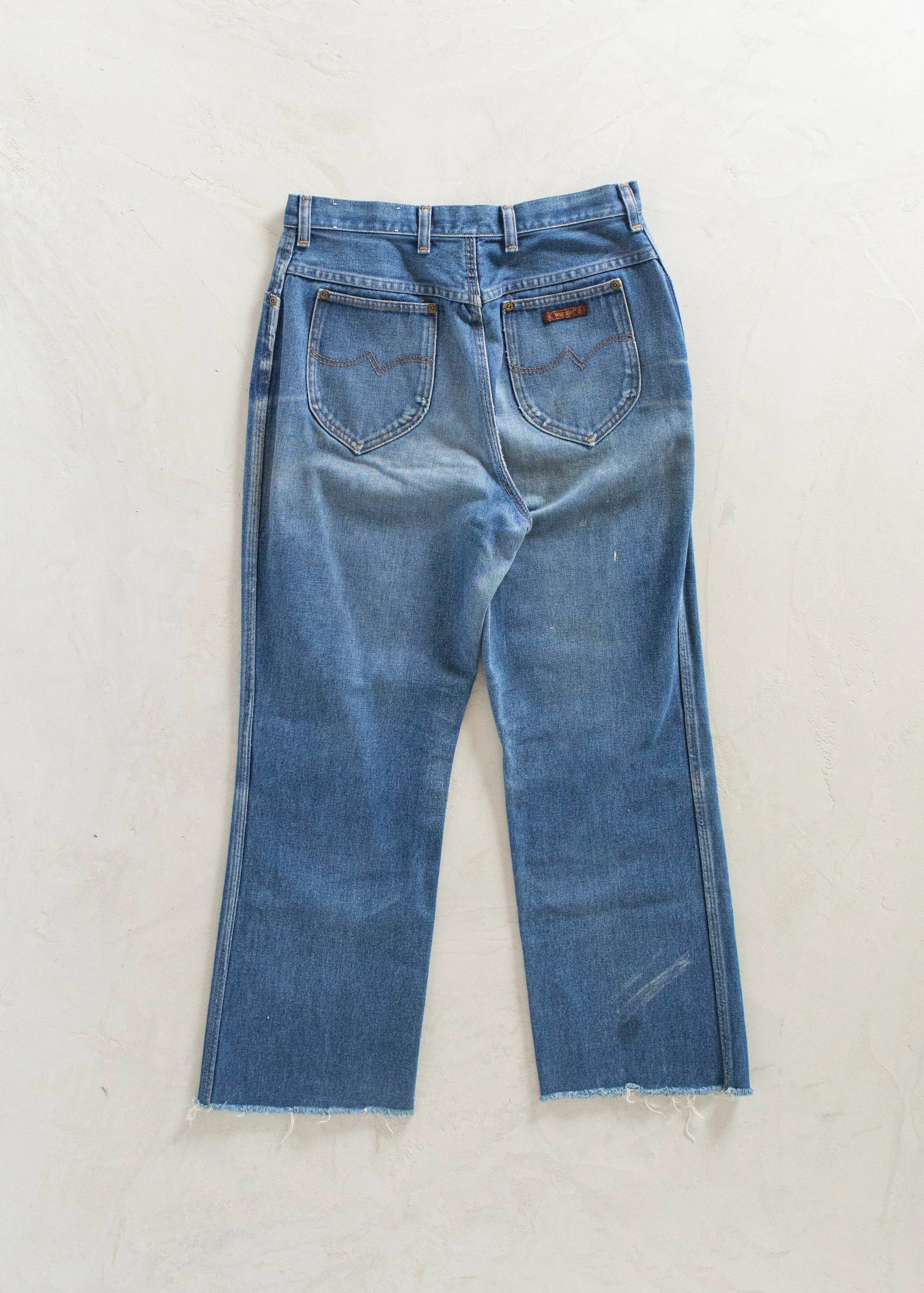Vintage 1980s Wrangler Darkwash Flare Jeans Size Women's 28 / Men's 31