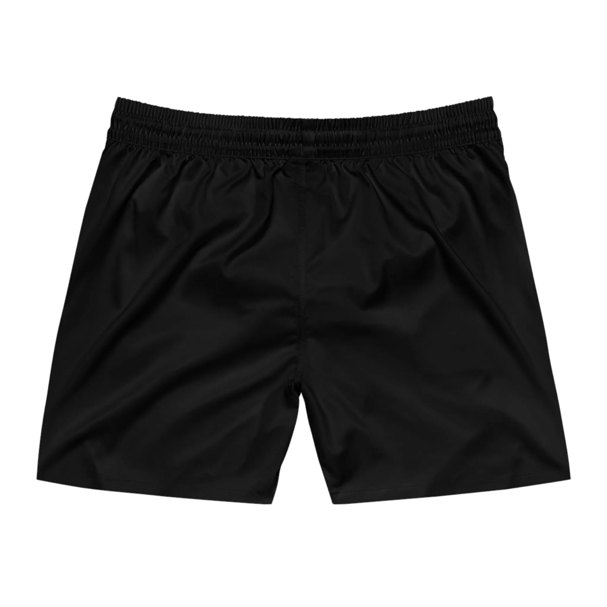 wanderLuSt ADVENTURES Black Men's Mid-Length Swim Shorts (AOP)