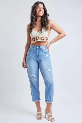 Women's Dream Balloon Fit Rolled Cuff Ankle Jeans-Sale